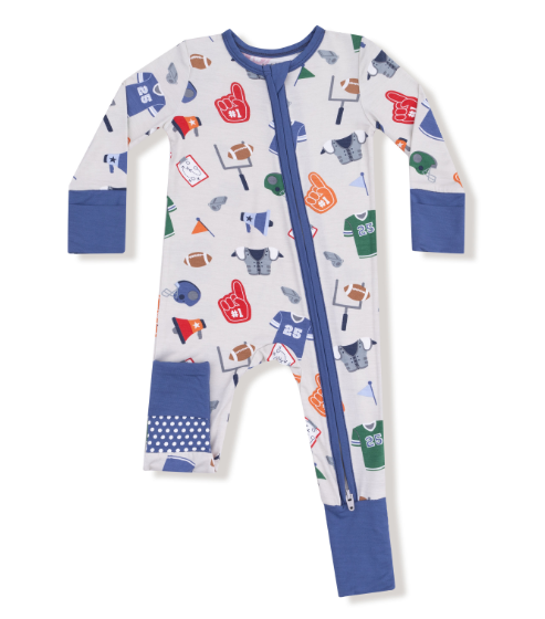 2 Way Zipper Romper- Game Day