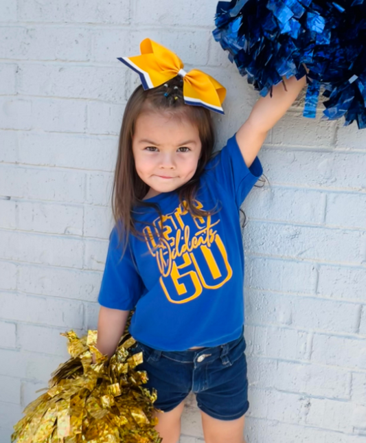 Let's Go Wildcats Tee- Royal Blue
