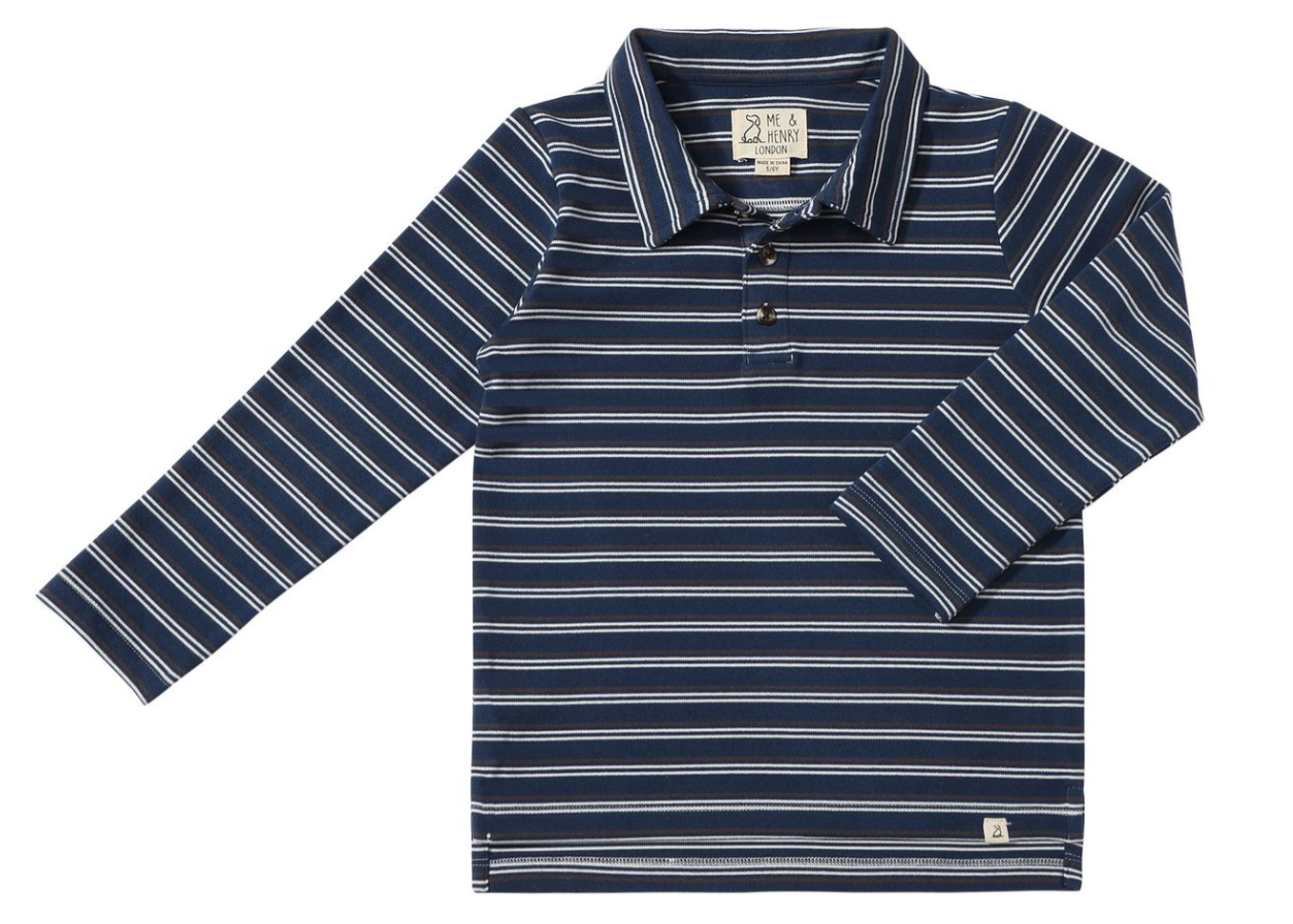 Spencer Polo- Navy/White