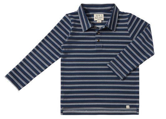 Spencer Polo- Navy/White