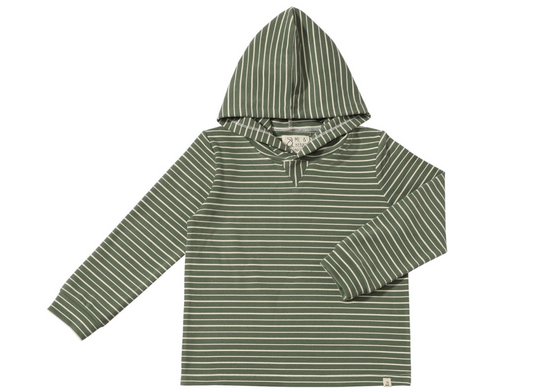 Roger Hooded Top- Sage/Cream