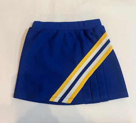 WIldcat Diagonal Ribbon Shimmer Skirt - Royal Blue