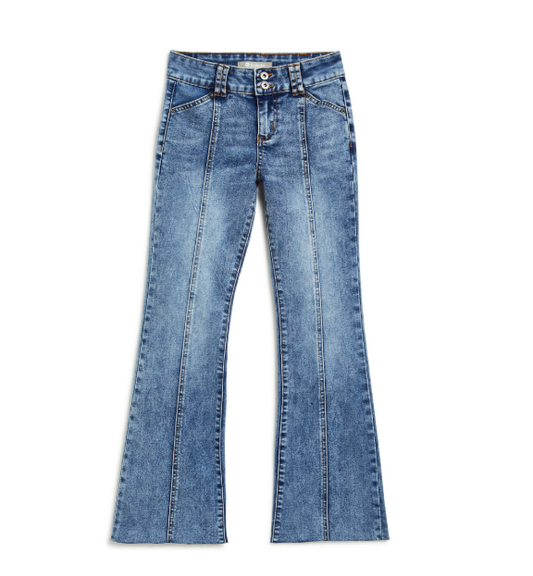 Koni Mid Rise Flare Pant- Medium Indigo