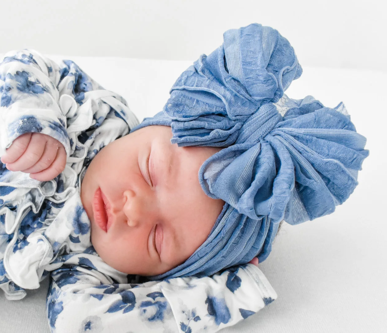 RR Ruffled Headband - Denim