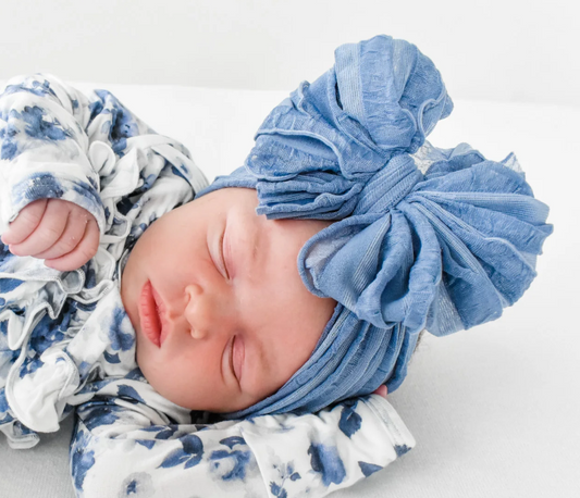 RR Ruffled Headband - Denim