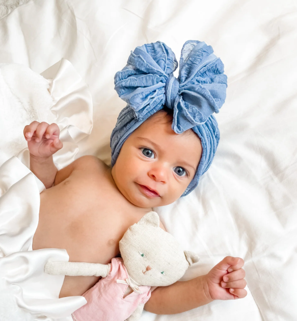 RR Ruffled Headband - Denim