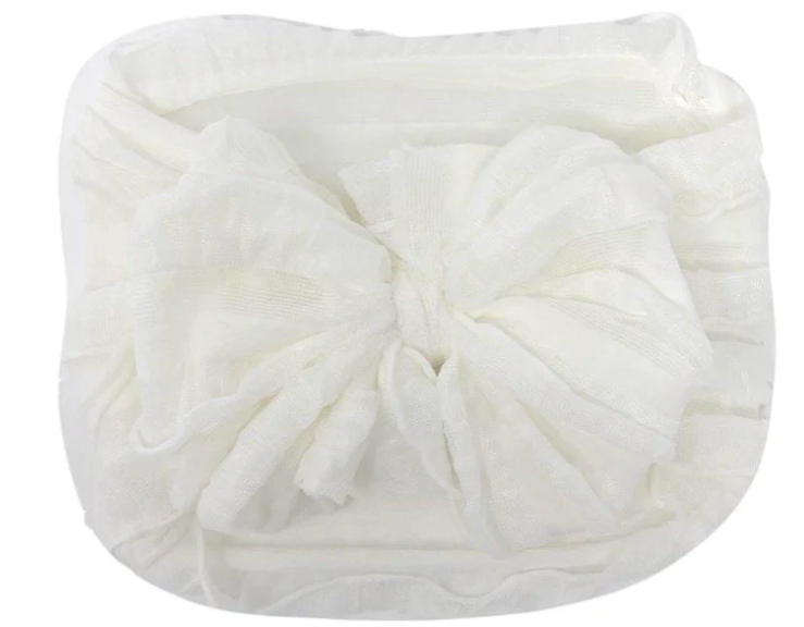 RR Ruffled Headband - Off White