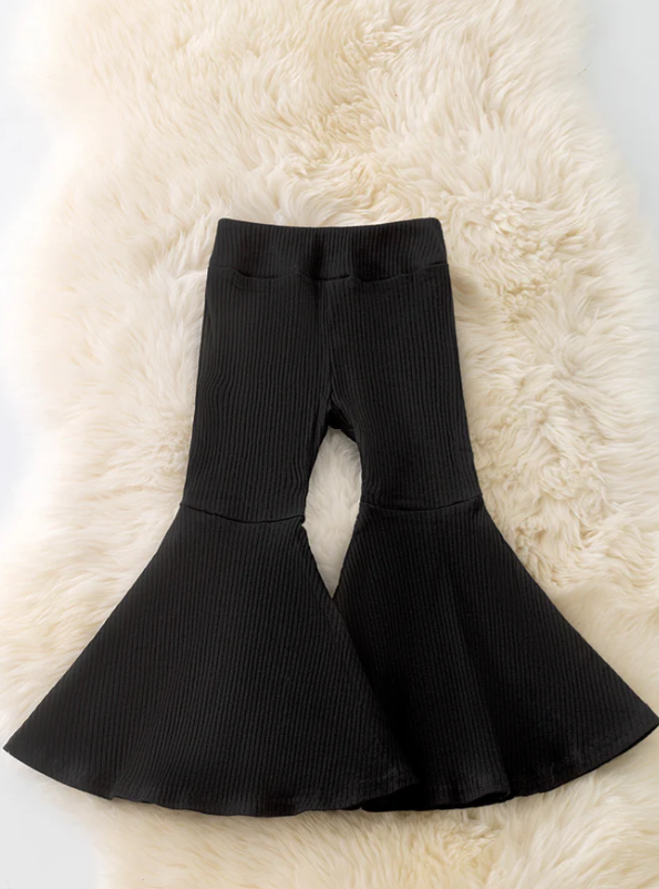 Enni Ribbed Flare Legging - Black