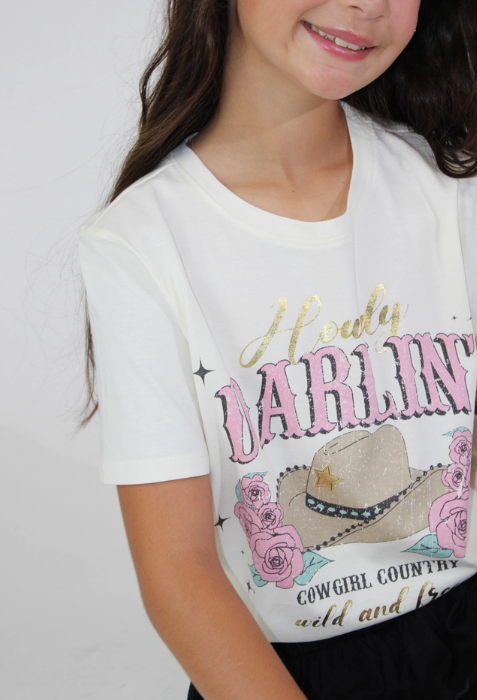 Howdy Darlin Tee - Gardenia