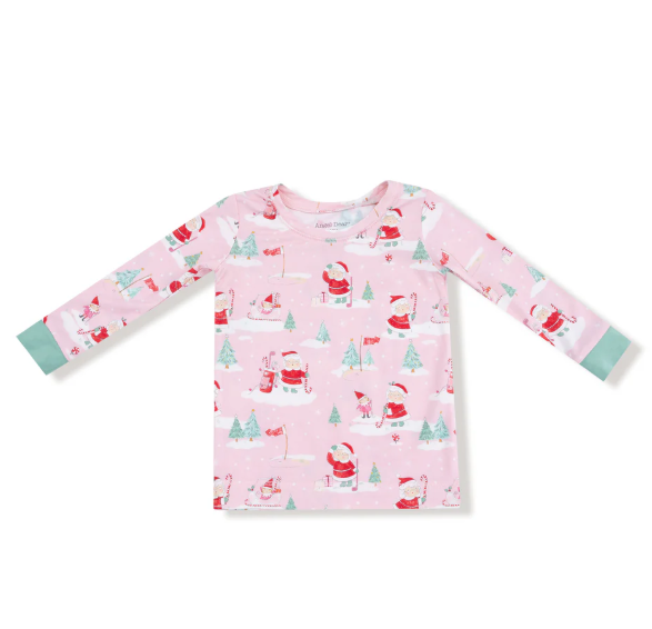 Golfing Mrs. Claus and Elves L/S  Loungewear - Pink