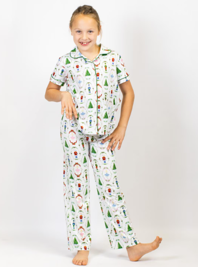 Girl's Nutcracker Waltz Sleep Set-WHT/MTI