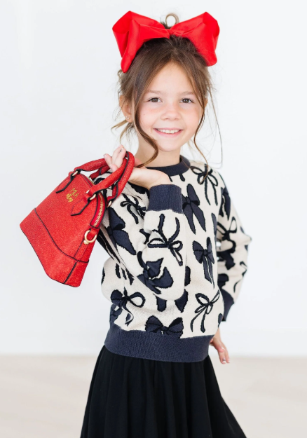 Perfectly Tied Sweater - Grey/Black