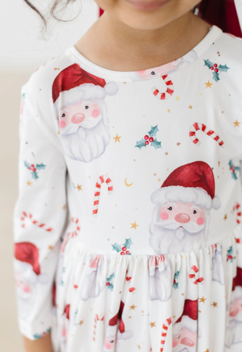 Mistletoe Magic 3/4 Sleeve Pocket Twirl Dress