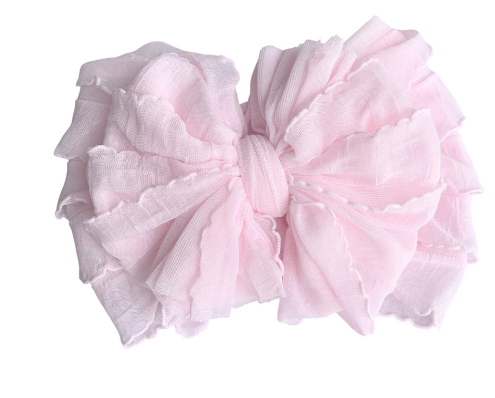 RR Ruffled Headband- Perfect Pink