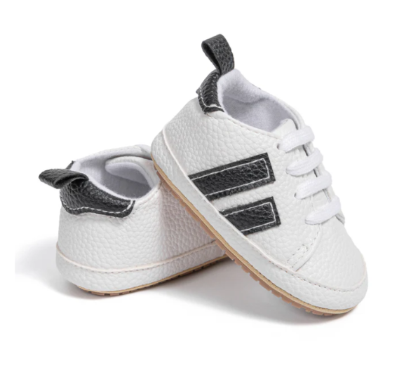 Baby Tennis Shoes- BLK/WHT