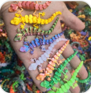 Mini 3D Printed Lizard Sensory Toy