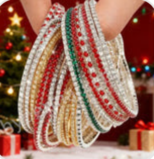 Random Christmas Rhinestone Bracelet/Anklet