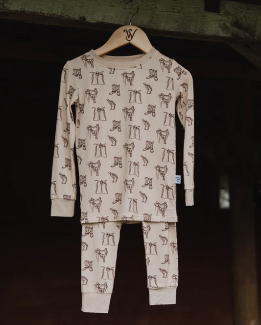 Tack Room PJ Set- Cream