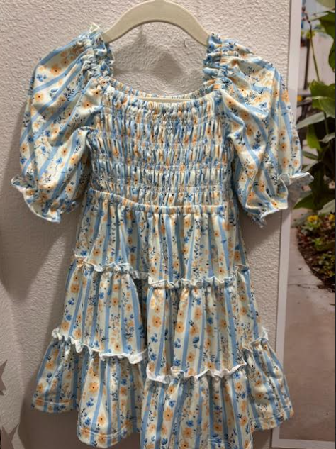 Buttercup Blooms Smocked Ruffle Dress