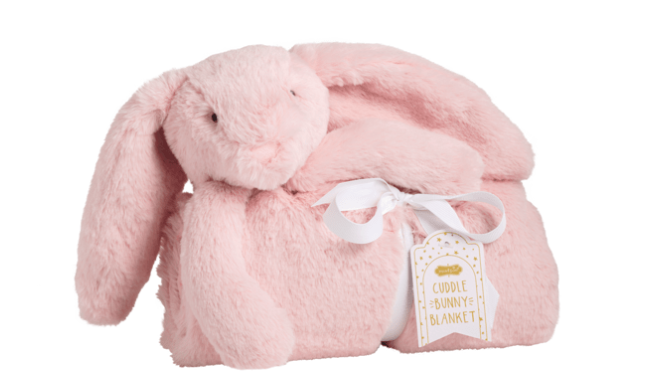 Pink Plush Bunny Blanket