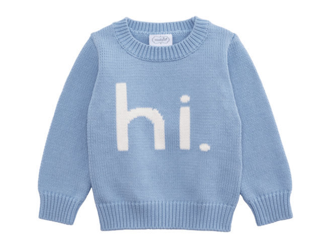 Hi Baby Boy Sweater- Blue