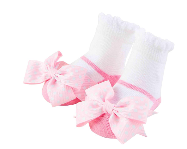 Pink Bow Mary Jane Socks