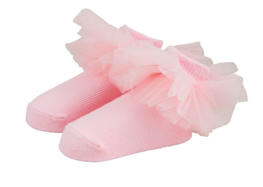 Solid Pink Tutu Sock