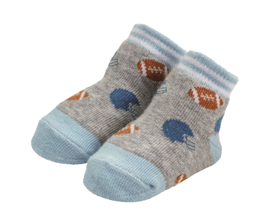 Grey Scattered Football Socks