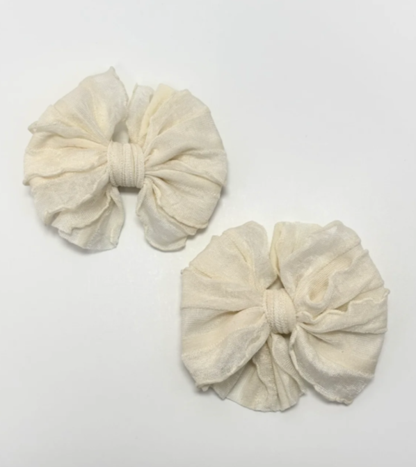 RR Ruffle Clip Set - Ivory