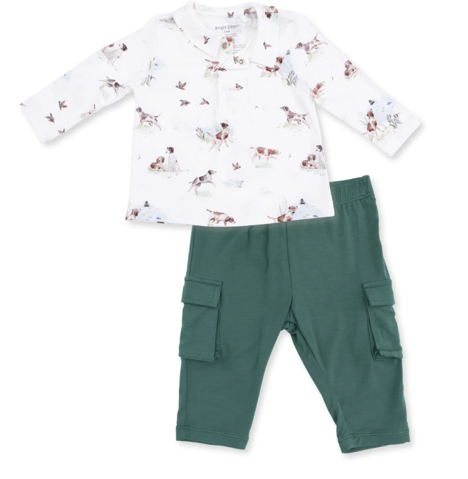 Polo + Cargo Pant- Pointer Pups & Duck Buddies