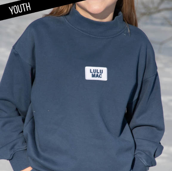 LULU MAC Terry Cloth Sweatshirt-Navy
