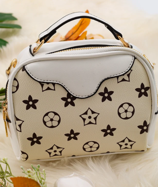 Cream White Trim Crossbody