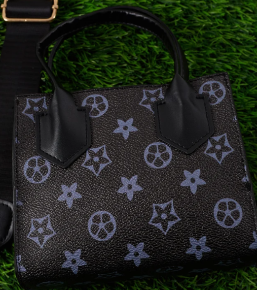 Black And Blue Trim Star Crossbody