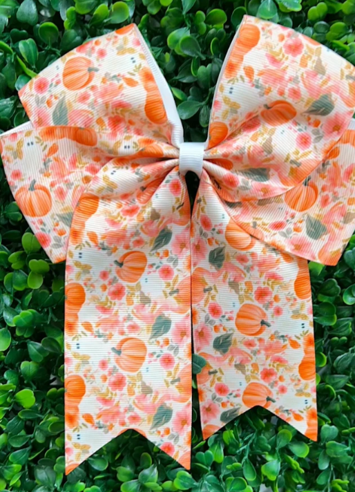 Ribbon Coquette Bow-Pumpkin