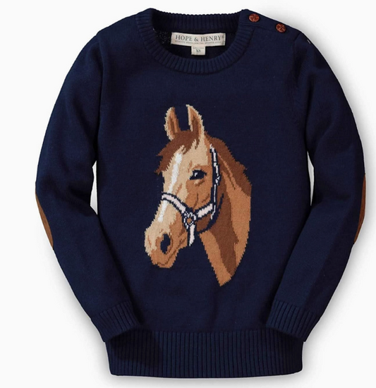 Organic Horse Intarsia Sweater