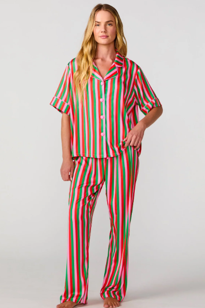 Candy Christmas Silky PJ Set