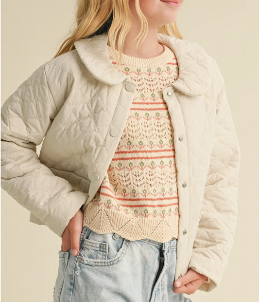 Emma Quilted Jacket - Bone