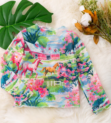 Lovely Farm Mesh Top