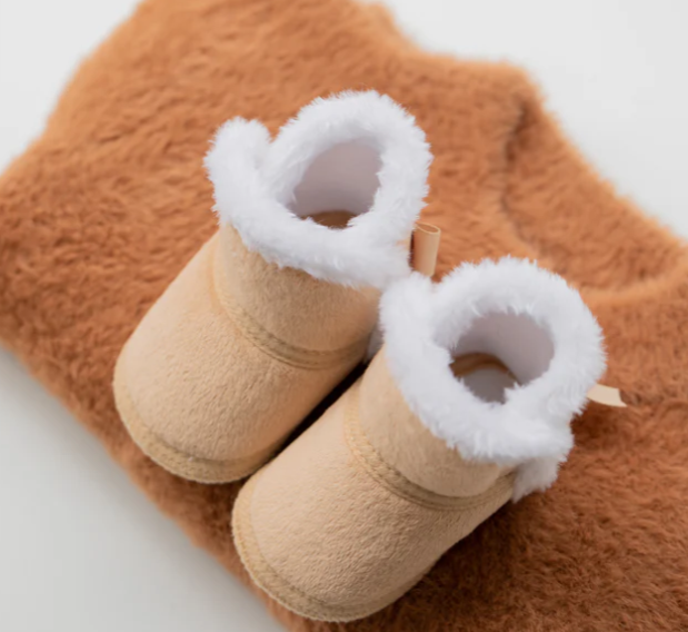 Faux Fleece & Fur Infant Booties