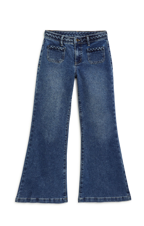 Kenzie Mid Rise Braided Flare Jean