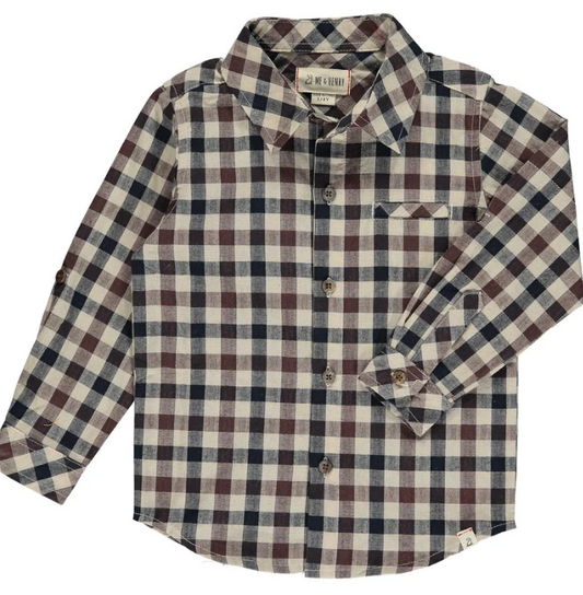 Atwood Plaid Woven Shirt - Brown/Black