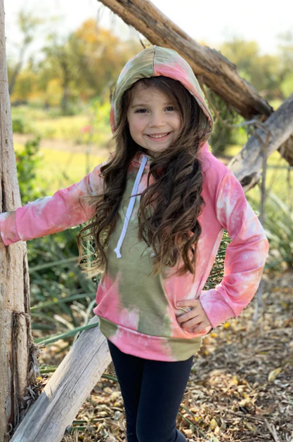 Tie Dye Sweatshirt Hoodie - Lime