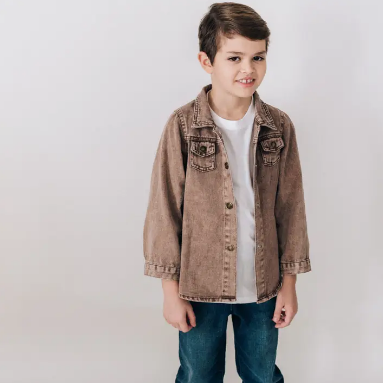 Cali Brown Denim Child Jacket