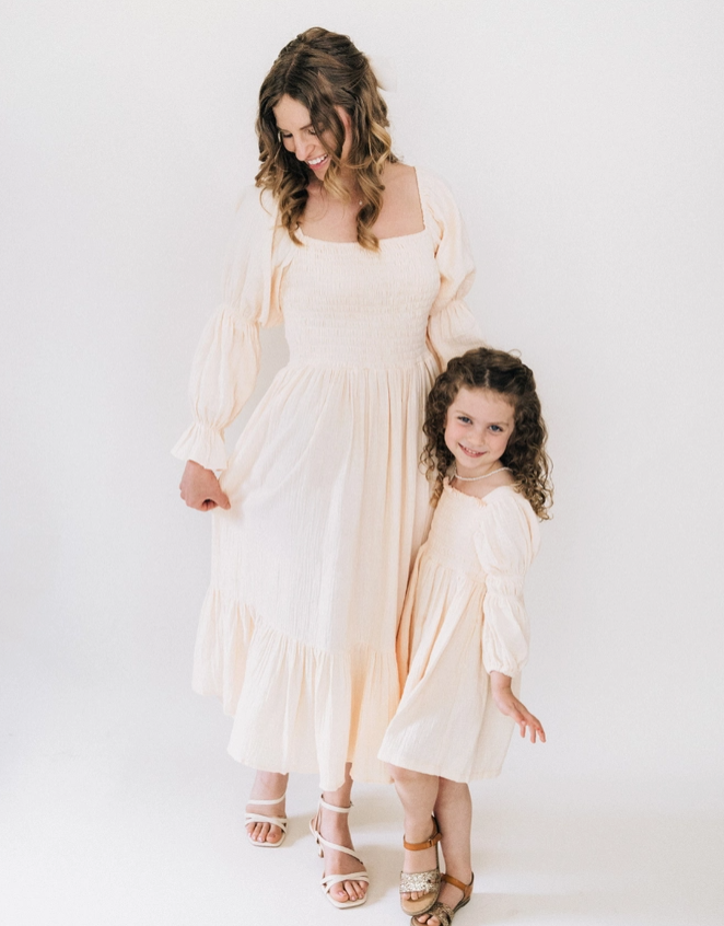 Mia Puffed Sleeve Mommy & Me Dress