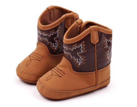 Henry Velcro Baby Boots- Brown