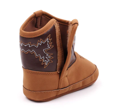 Henry Velcro Baby Boots- Brown