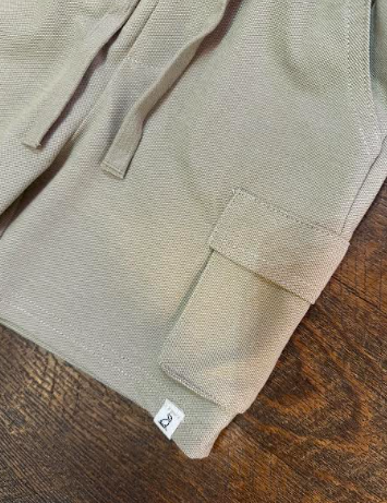 Brian Cargo Shorts- Beige Pique