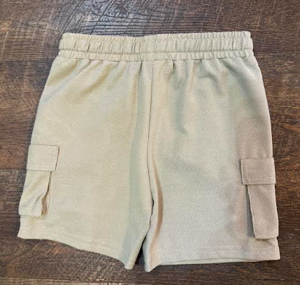 Brian Cargo Shorts- Beige Pique