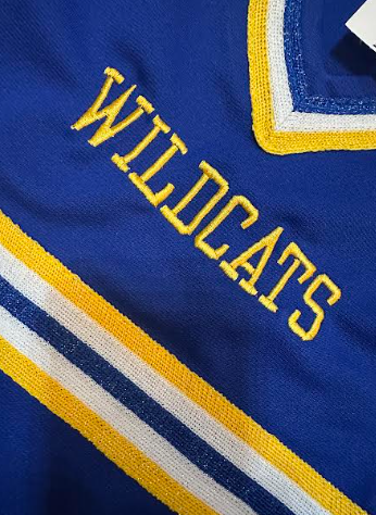 Girls Wildcat Top- Royal Blue Sparkle