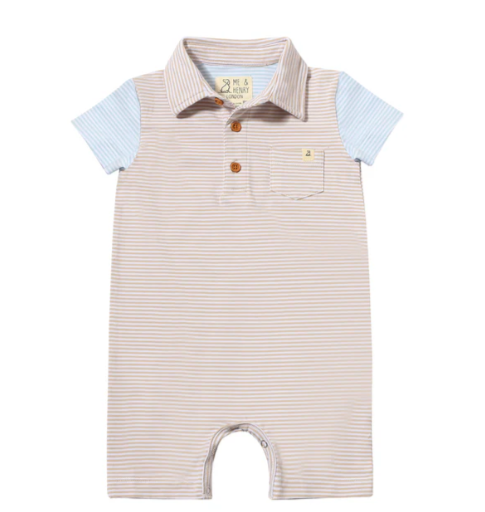 Saltash Polo Romper- Beige